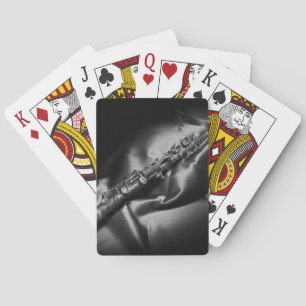 Jeu De Cartes Nature morte de clarinette ancienne, N&B