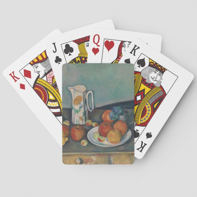 Jeu De Cartes Nature morte, pichet de lait et fruits sur une tab (dos)