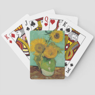 Jeu De Cartes nature morte - vase avec trois tournesols, van Gog