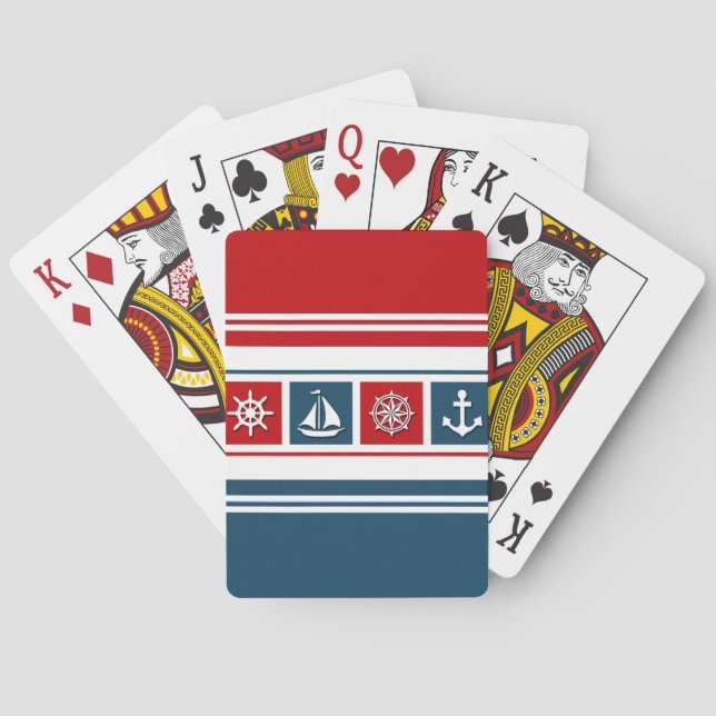 Jeu De Cartes Nautical design (dos)