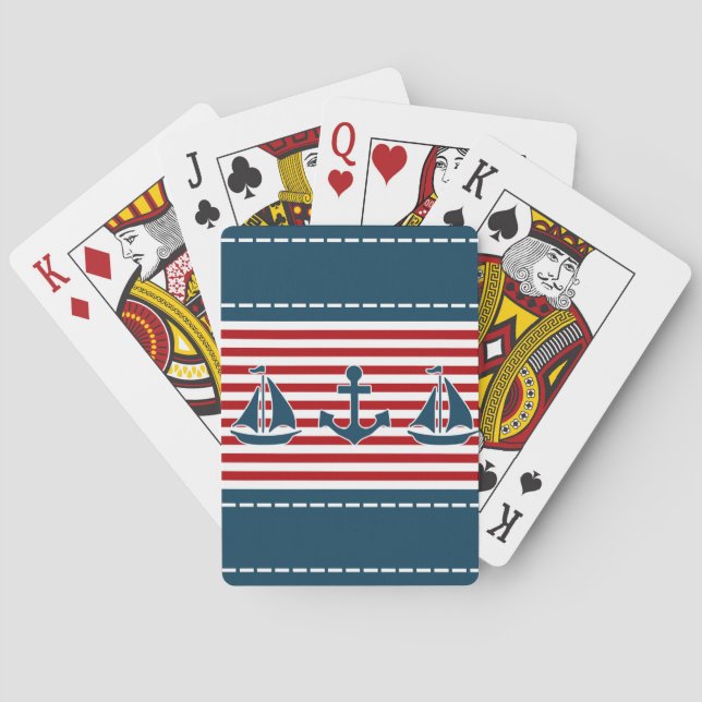Jeu De Cartes Nautical design (dos)