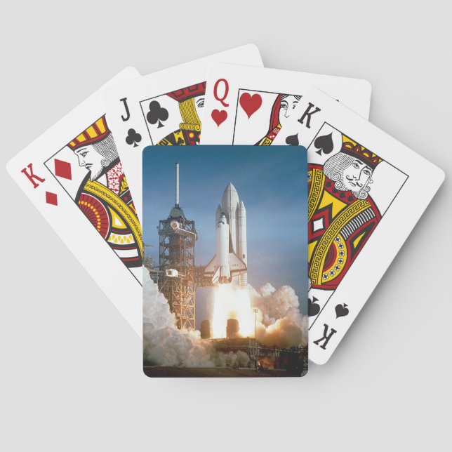 Jeu De Cartes Navette spatiale Columbia au lancement (dos)