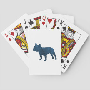 Jeu De Cartes Navy Blue French Bulldog alias Frenchie Silhouette