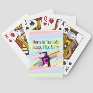 JEU DE CARTES NÉ À TUMBLE GYMNASTICS JOUER DES CARTES