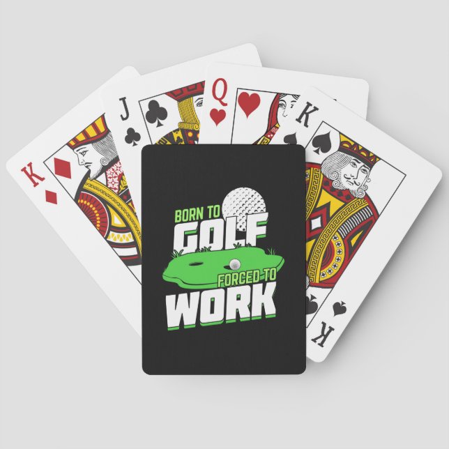 Jeu De Cartes Né Au Golf Forcé À Travailler (dos)