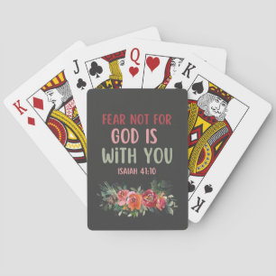 Jeu De Cartes Ne Craindre Pas Pour Dieu Est Avec Vous Jouant Des