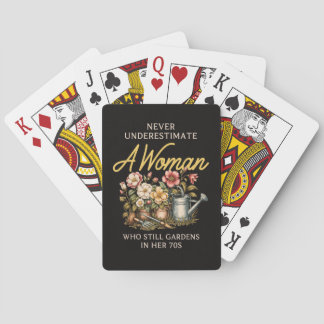 Jeu De Cartes Ne jamais sous-estimer la femme jardinant vintage 