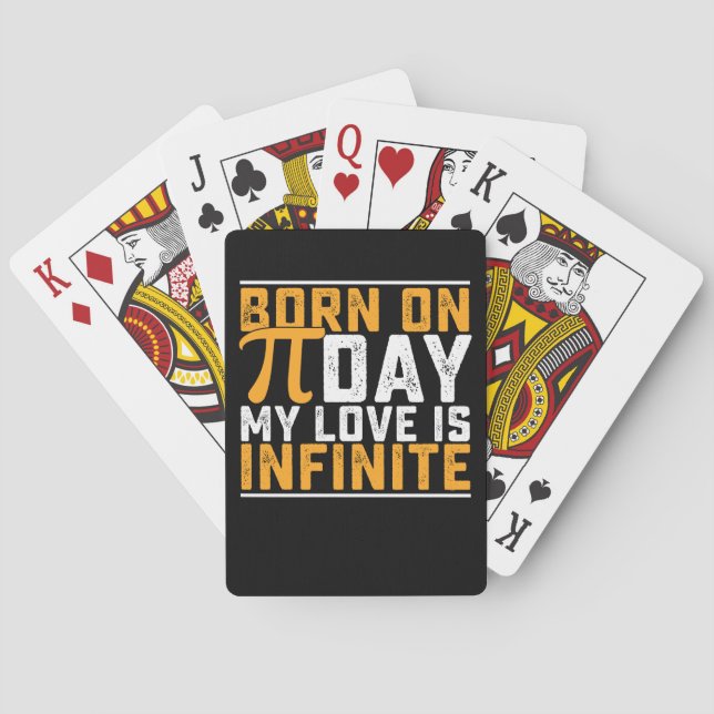 Jeu De Cartes Né Le Jour Du Pi Mon Amour Est Infini Math Funny (dos)