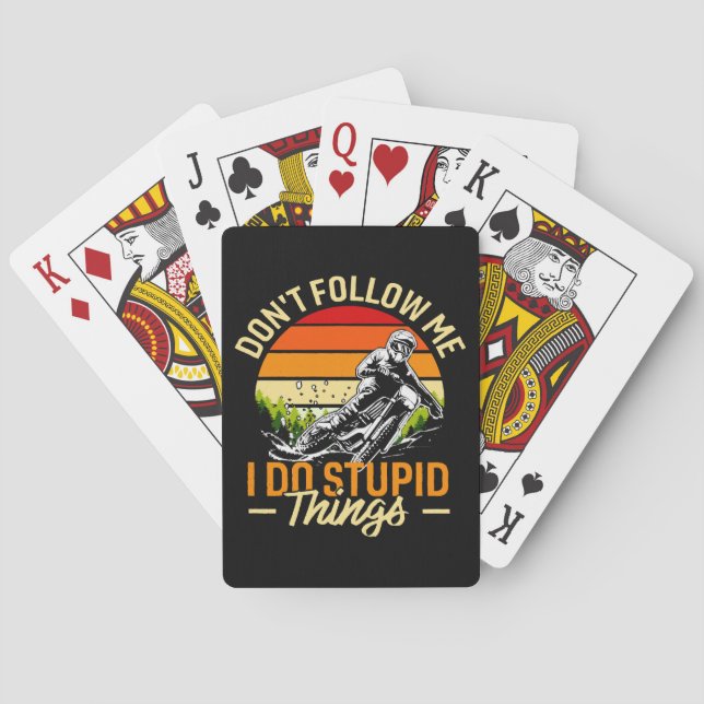 Jeu De Cartes Ne me suivez pas Je fais des choses stupides (dos)