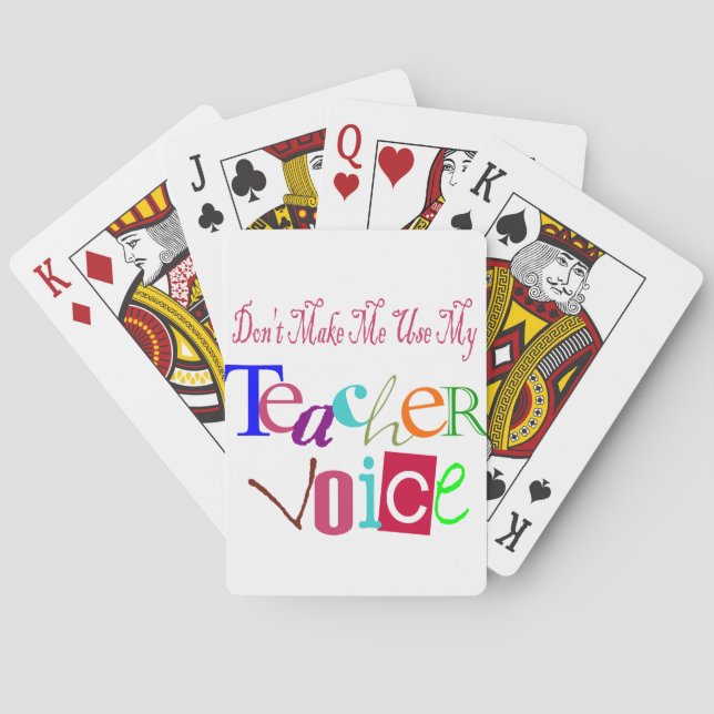 Jeu De Cartes Ne m'incitez pas à employer ma voix de professeur (dos)