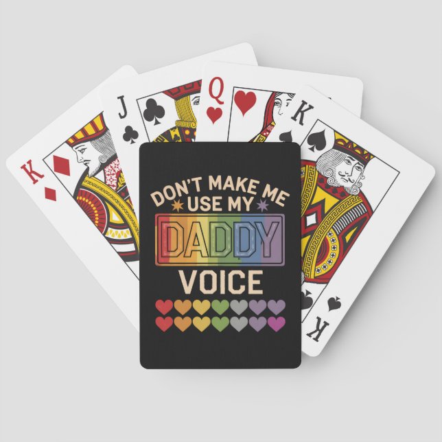 Jeu De Cartes Ne m'oblige pas à utiliser Daddy Voice Gay Rainbow (dos)