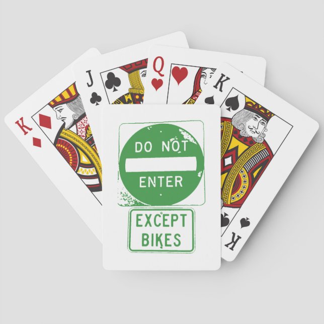 Jeu De Cartes Ne pas entrer sauf les vélos (dos)