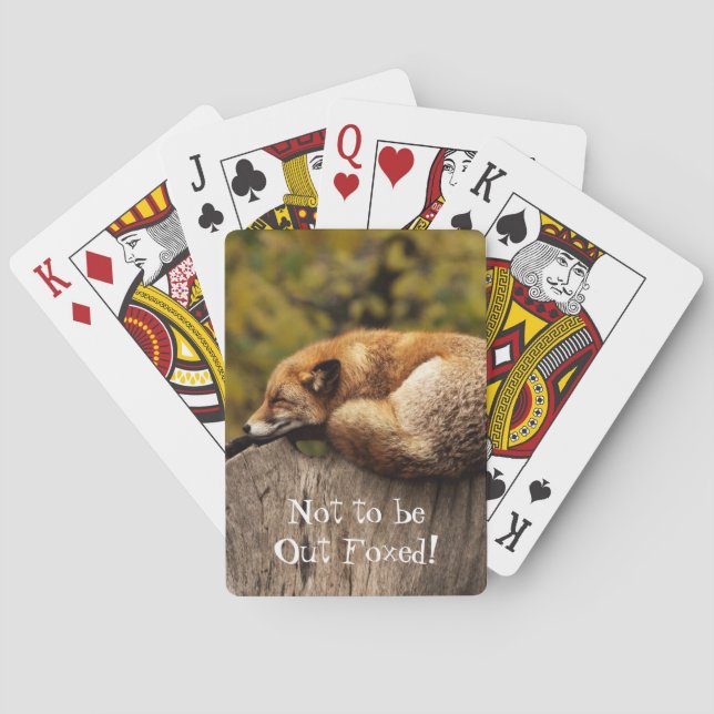 Jeu De Cartes Ne pas être dehors Foxed Fox Animal Playing Cartes (dos)