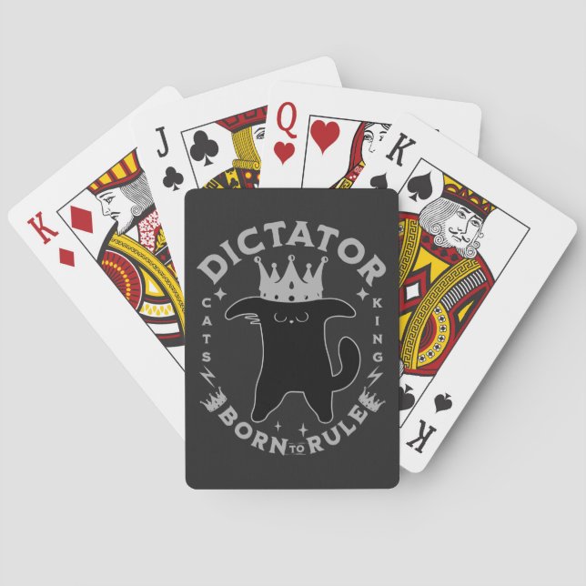 Jeu De Cartes Né pour diriger | Création de chat drôle (dos)