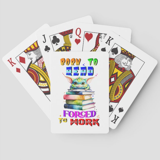 Jeu De Cartes Né Pour Lire Obligé À Travailler (dos)