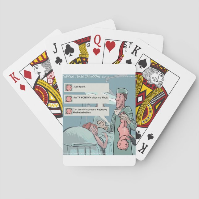 Jeu De Cartes Né pour tweeter drôle de dessin animé (dos)