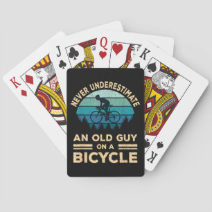 Jeu De Cartes Ne Sous-Estimez Jamais Un Vieux Type Sur Un Vélo D