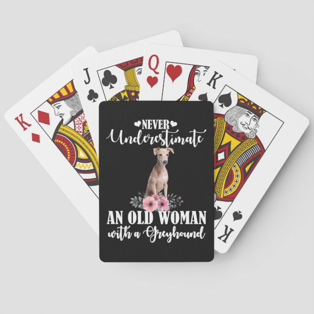 Jeu De Cartes Ne Sous-Estimez Jamais Une Vieille Femme Avec Du G (dos)