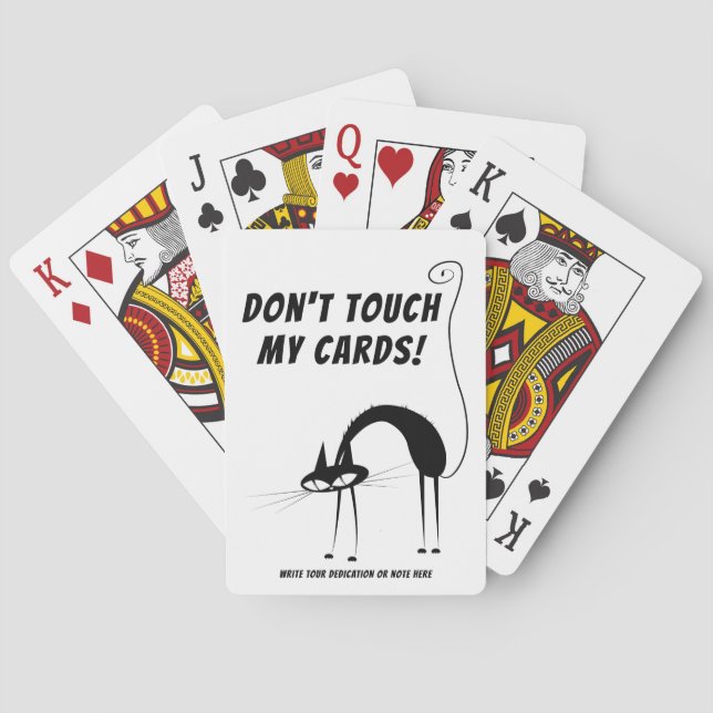 Jeu De Cartes Ne Touchez Pas Mes Cartes - Fun Chat Jouer Cartes  (dos)