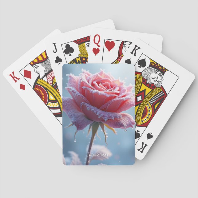 Jeu De Cartes Neige de rose rose fantaisie (dos)