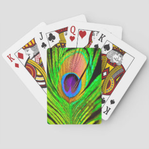 Jeu De Cartes Neon Colors Peacock Feather