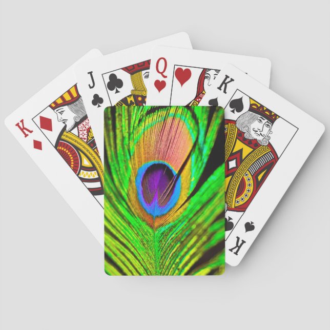 Jeu De Cartes Neon Colors Peacock Feather (dos)