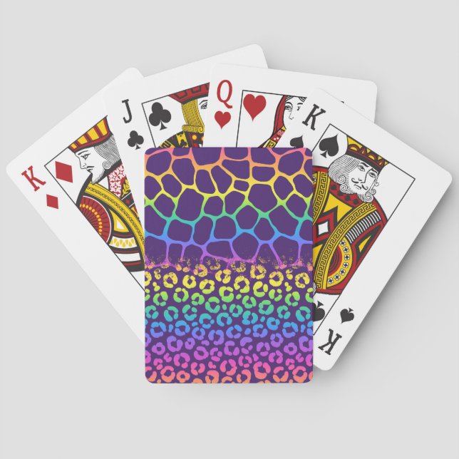 Jeu De Cartes Neon Giraffe et Leopard (dos)