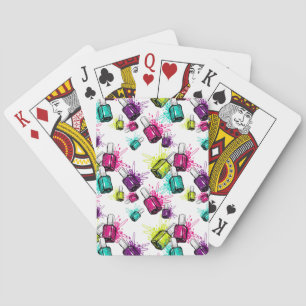 Jeu De Cartes Neon Nail Motif polonais