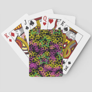 Jeu De Cartes Neon Rose Green et Yellow Star Outlets sur Black