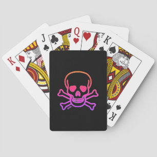 Jeu De Cartes Neon Skull black Poker jouer aux cartes