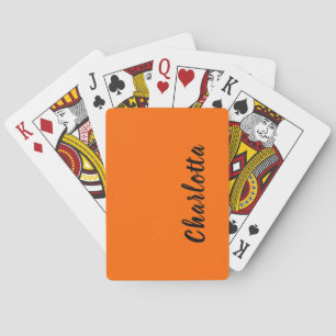 Jeu De Cartes Neon Sunset Orange Solide Couleur Personnaliser