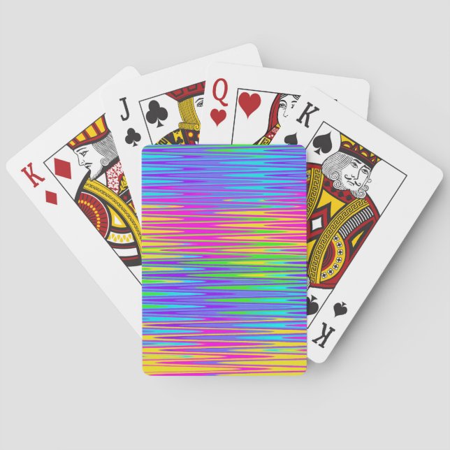Jeu De Cartes Neon ZigZag (dos)
