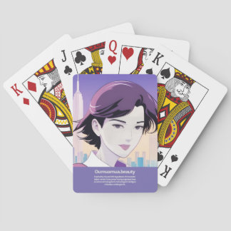 Jeu De Cartes New York City Anime belle femme