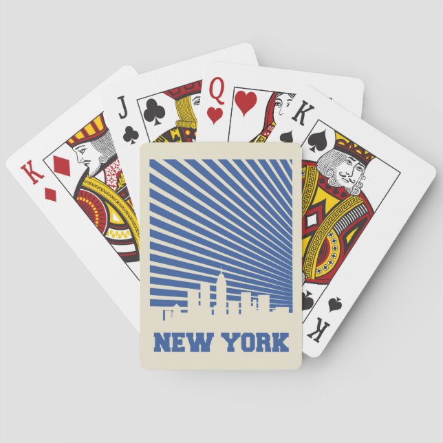 Jeu De Cartes New York City Blue (dos)