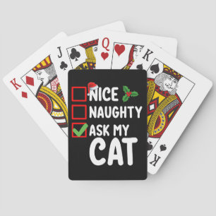 Jeu De Cartes Nice Naughty Poser Mon Chat Liste de Noël