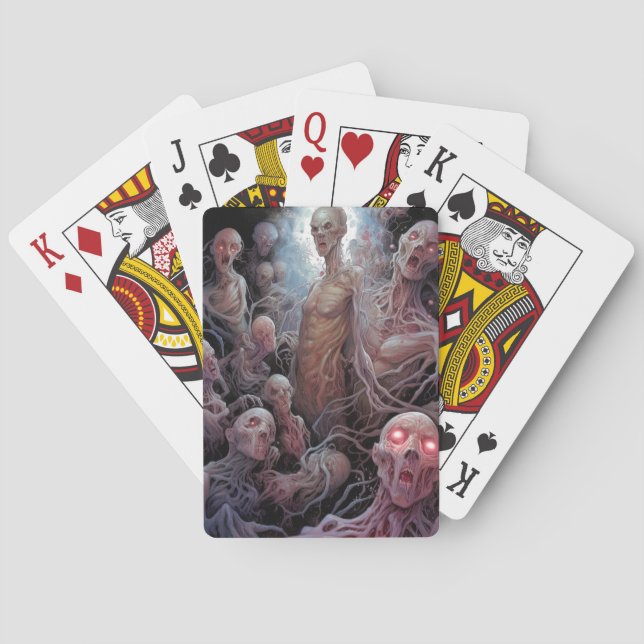 Jeu De Cartes Nid De Zombies Morts Non Morts Horreur Art (dos)