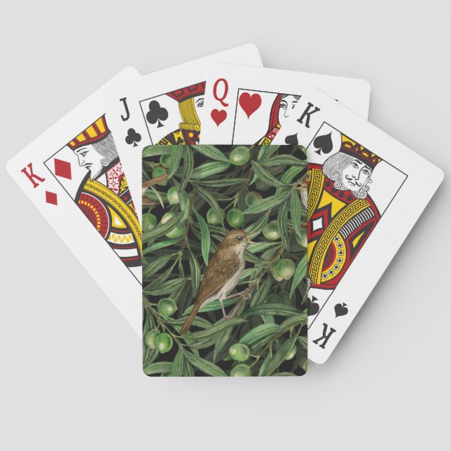 Jeu De Cartes Nightingales dans l'olivier 3 (dos)
