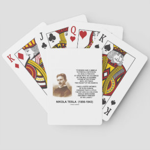 Jeu De Cartes Nikola Tesla Aiguille Dans Le Calcul De Théorie Ha