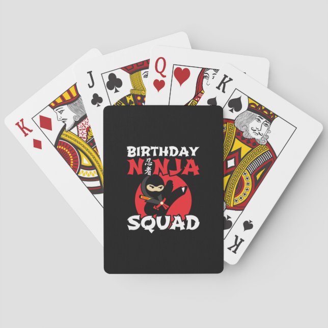 Jeu De Cartes Ninja Anniversaire Thème de fête - Anniversaire Ni (dos)