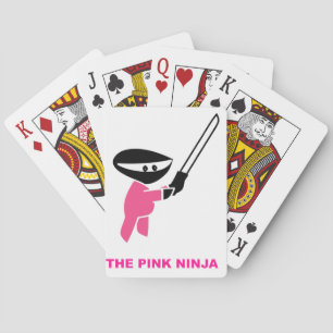 Jeu De Cartes Ninja rose avec épée