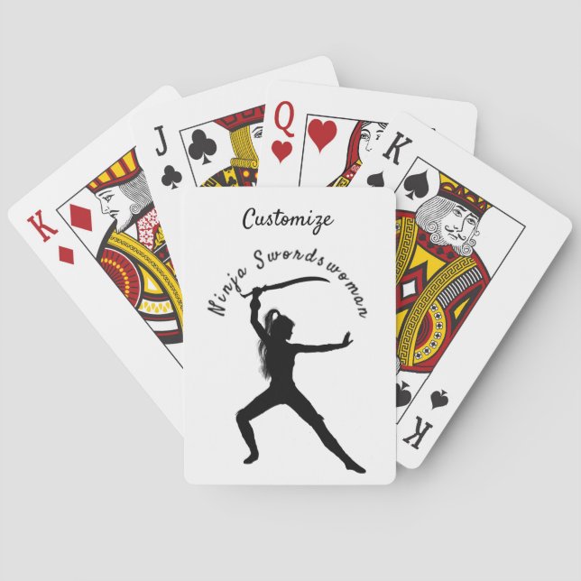 Jeu De Cartes Ninja Swordswoman Silhouette Thunder_Cove (dos)