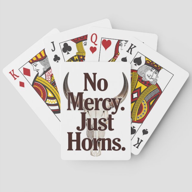 Jeu De Cartes No Mercy Just Horns Longhorn Skull Brutal Bull  (dos)