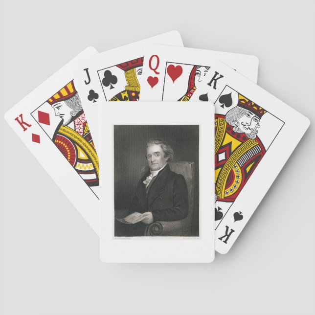 Jeu De Cartes Noah Webster (1758-1843) gravé par Frederick W. (dos)