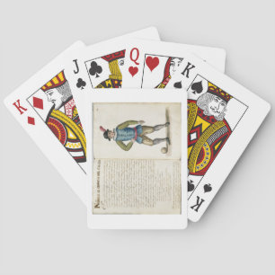 Jeu De Cartes Noble jouant au football, vénitien (manuscrit)