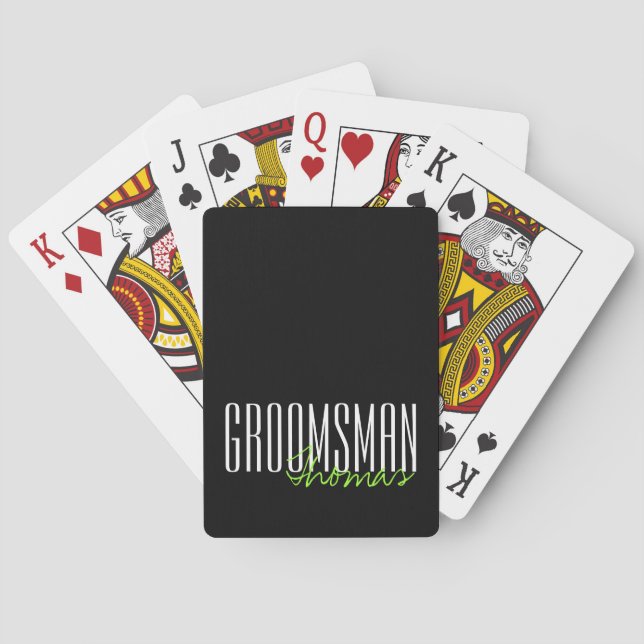 Jeu De Cartes Noce faite sur commande audacieuse de "Groomsman" (dos)