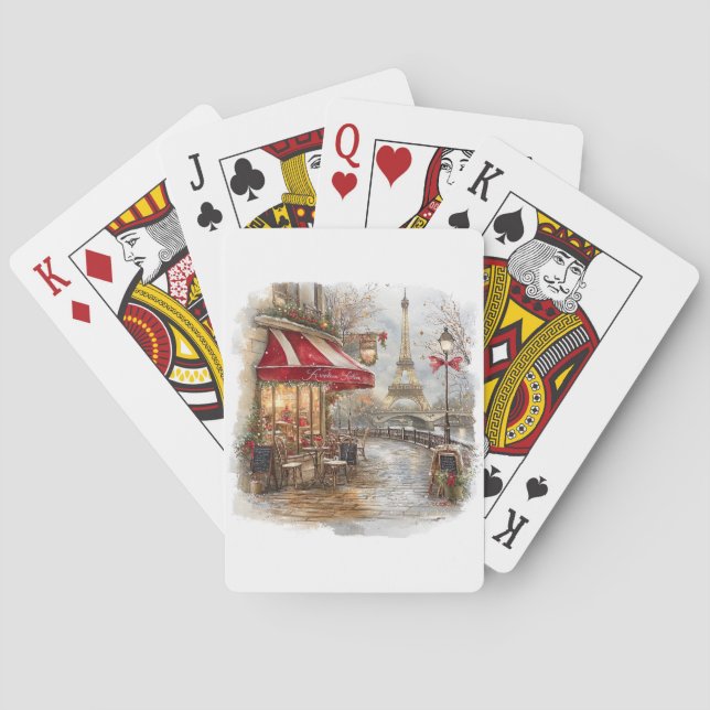 Jeu De Cartes Noël À Paris Jouer Des Cartes (dos)