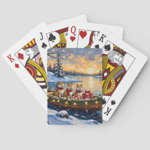 Jeu De Cartes Noël Bateau Akita Fêtes