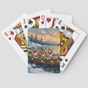 Jeu De Cartes Noël Bateau de Noël Bulldog