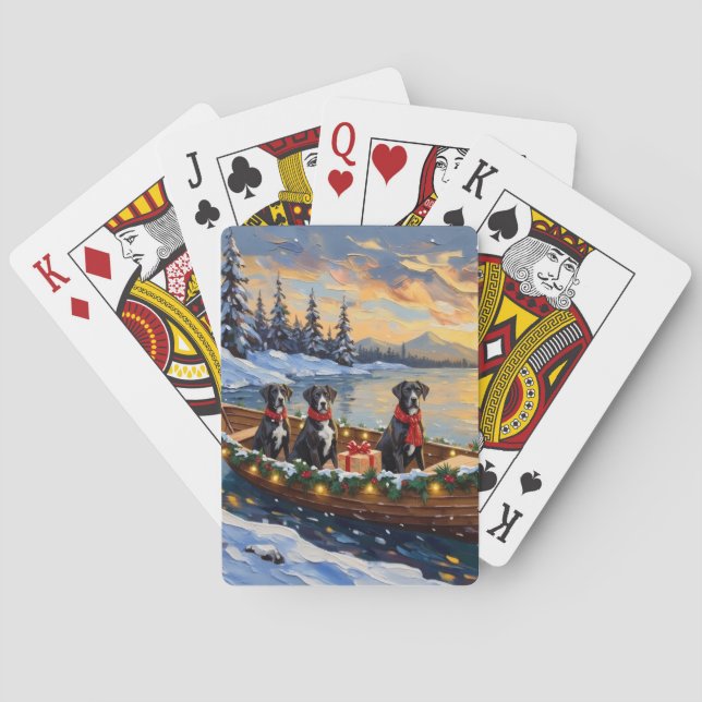 Jeu De Cartes Noël Bateau de Noël Danois Géant (dos)