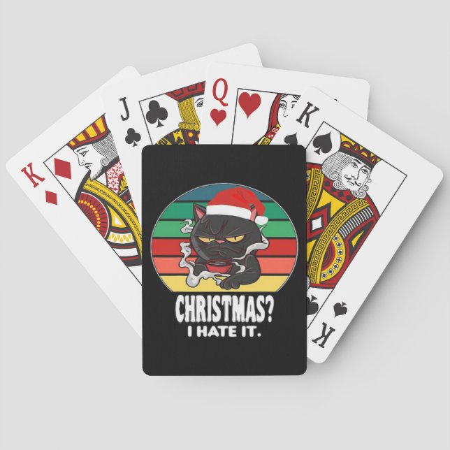 Jeu De Cartes Noël chat  (dos)